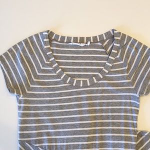 Athleta Gray and White Maxi Dress